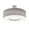 Afx Montclair 24in. Medium Base Semi-Flush Mount, Satin Nickel Finish, Grey Shade MCF2432MB-GYSF - alternate 1